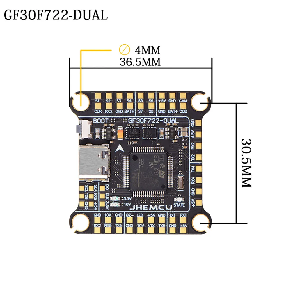 Jhemcu F7 Stack F722 Dual Flig - Fpv Flight Controller F7 Stack 60A recension och pris